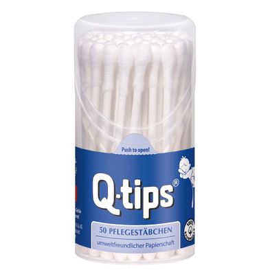 Q-Tips Pflegestäbchen mit Papiersch. 50 Stk