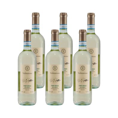 Valmarone Pinot Grigio Italienischer Weißwein (6 x 0,75L)