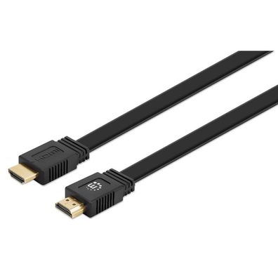 Manhattan 355650 Manhattan flaches HDMI-Kabel mit Ethernet-Kanal 4K@60HZ 15m