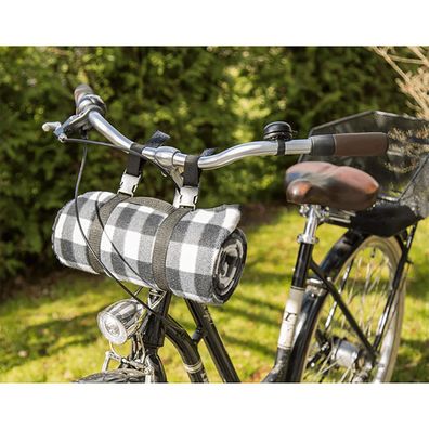 Camping Picknick-Decke 120x135cm mit Fahrrad Befestigungsclips für Fahrräder
