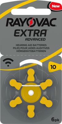 Rayovac Hörgerätebatterie Zinc Air, 10, 1.4V Extra Advanced