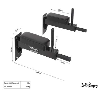 Bad Company Dips-Barren für die Wandmontage Dip Station für das Training Oberkörper