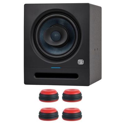 Presonus Studio-Monitor Eris Pro 8 mit Boxenfüße Rot