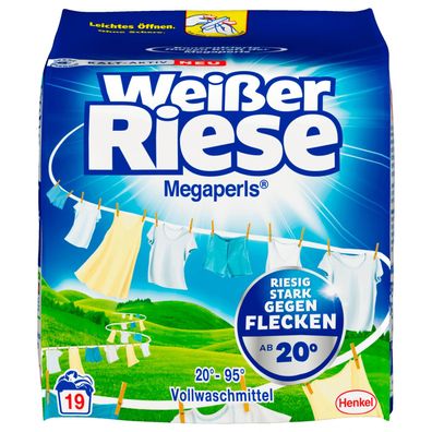 Weißer Riese Vollwaschmittel Megaperls 1,14kg, 19WL