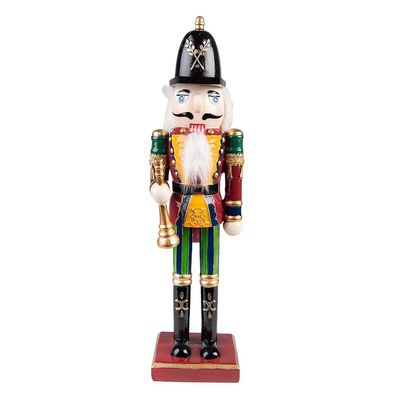 Clayre & Eef Figur Nussknacker 30 cm Rot Grün Polyresin (Gr. 9x7x30 cm)