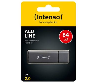 Intenso USB 2.0 Stick 64GB, Alu Line, anthrazit