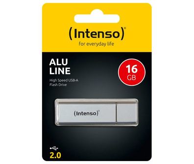 Intenso USB 2.0 Stick 16GB, Alu Line, silber