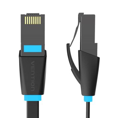Flaches Netzwerkkabel UTP CAT6 Ethernet 1000 Mbit/s 35m Schwarz