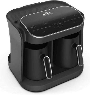 Arzum Okka Grandio 1400W Duo Mokka-Kaffeemaschine Schwarz, Silber Fassungsvermoege