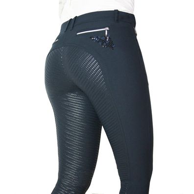 Equiline Reithose Damen Donna Full Grip AGATE, black