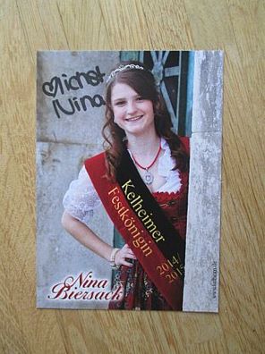 Kelheimer Festkönigin 2014/2015 Nina Biersack - handsigniertes Autogramm!!!