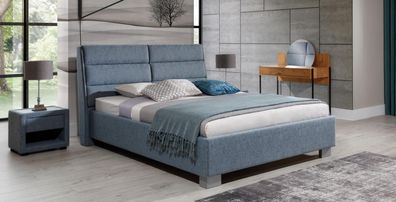 Schlafzimmer Set Blau Bett Schön 2x Nachttische Komplett Set Luxus Neu 3tlg