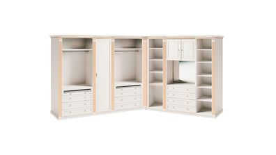 Exklusiver Weißer Eckschrank Schlafzimmer Luxus Schränke Edle Holz Möbel