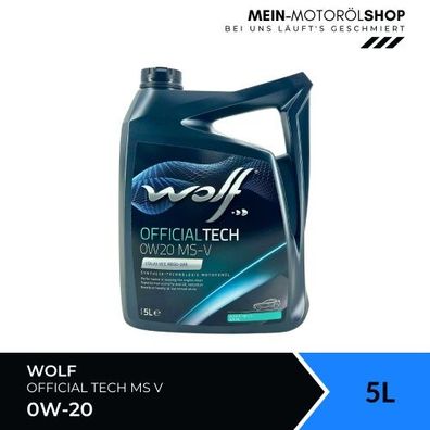 Wolf OfficialTech 0W-20 MS-V 5 Liter
