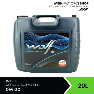 Wolf OfficialTech 0W-30 MS-FFE 20 Liter