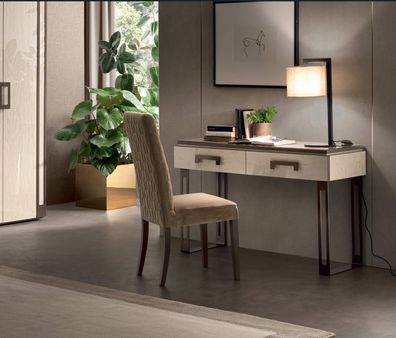 Designer Schreibtisch Stuhl Büro Set italienische Möbel Sekretär Lehnstuhl 2tlg