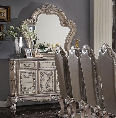 Anrichte Silber Barock Holz Stil klassisch Italienische Möbel Design Kommode Neu