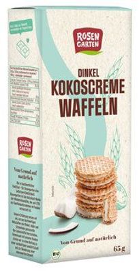 Rosengarten 3x Dinkel-Kokoscreme-Waffeln 65g