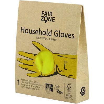 FAIR ZONE Gummihandschuh H2826 L gelb 1Paar