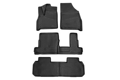 Element Gummi-Fußmatten 3D für Chevrolet Traverse, 2017->, SUV 5 Türen, 2 tlg