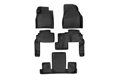 Element Gummi-Fußmatten 3D für Chevrolet Traverse, 2009-2017, SUV 5 Türen, 5 tlg