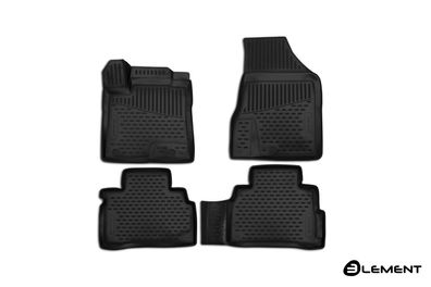 Element Gummi-Fußmatten 3D für NISSAN Murano, 2016->, SUV 5 Türen, 4 tlg
