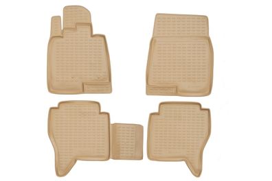 Element Gummi-Fußmatten 3D für Mitsubishi Pajero, 2006->, SUV 5 Türen, 4 tlg