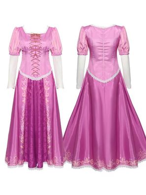 Kinder Tangled Rapunzel Princess Cosplay Kostüm Party Eltern-Kind Anime Cos