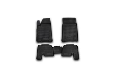 Element Gummi-Fußmatten 3D für Ssangyong Actyon, 2005-2011, SUV 5 Türen, 4 tlg