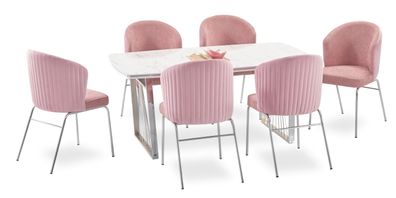 Essgruppe Esstisch 6x Stühle Modernen Tisch Luxus Möbel Esszimmer 7tlg