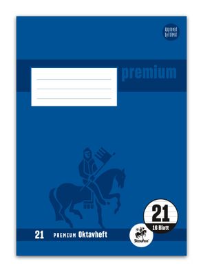 Staufen® 734010241 Oktavheft Premium Academy LIN 21 - A6, 90 g/qm, 32 Blatt, liniert