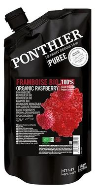 Ponthier Bio Himbeere 3x 1kg Fruchtpüree 100% aus Serbische Himbeeren