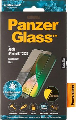 PanzerGlass Schutzglas iPhone 12/12 Pro Case Friendly Black schwarz transparent