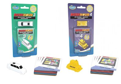 ThinkFun - Spiele-Erweiterungen Rush Hour 3 & 4 Addon 80 neue Herausforderungen