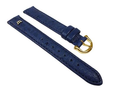 Maurice Lacroix Ersatzband Uhrenarmband Straußenleder Band Blau 22628G