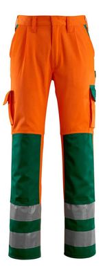 Hose mit Knietaschen Mascotâ® Olinda, Hi-vis Orange/Grén, Gr. 82C58, 07179-860-1403 M