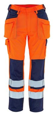 Hose mit Hängetaschen Mascotâ® Almas, Hi-vis Orange/Marine, Gr. 82C44, 09131-860-141