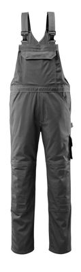 Latzhose mit Knietaschen Mascotâ® Lowell, Dunkelanthrazit, Gr. 76C54, 12362-630-18 Ma