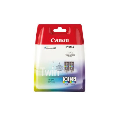 Canon 1511B025 Canon CLI-36 Twin-Pack color Druckerpatronen, 2er-Set