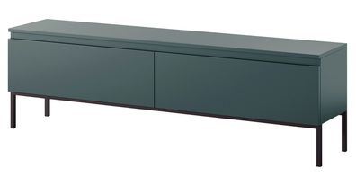 Selsey Bemmi - TV-Lowboard, Dunkelgrén mit Metallbeinen, 150 cm