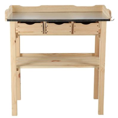 Esschert Design Pflanztisch mit 3 Schubläden Natur - Holz