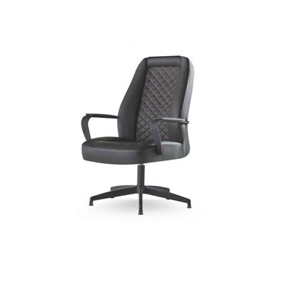 Ledersessel Schwarz Bürostuhl Modern Arbeitszimmer Büro Sessel Leder