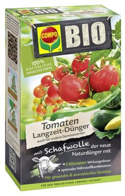 COMPO BIO Tomaten Langzeit-Dünger mit Schafwolle 750 g