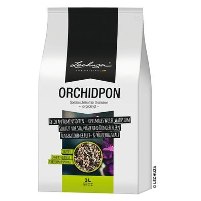 LECHUZA® Granulat Orchidpon nährstoffreiches Orchideensubstrat 3 Liter