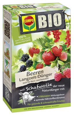 COMPO BIO Beeren Langzeit-Dünger mit Schafwolle 750 g