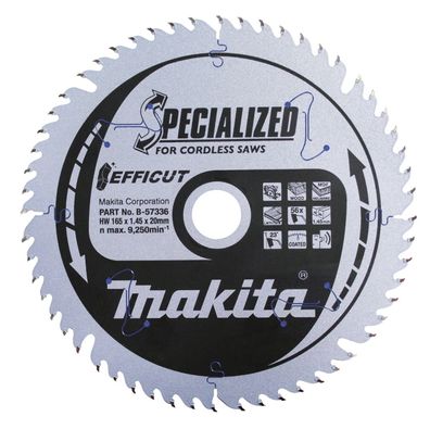 Makita® Zubehör Sägeblatt Holz/Laminat/MDF/Kunststoff 165 x 1,45 x 20 mm 56Z EFFIC