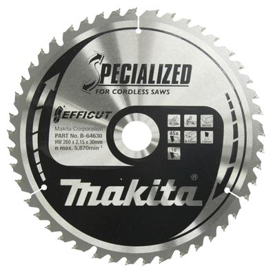 Makita® Zubehör Sägeblatt Holz Ø 260 x 2,15 x 30 mm 45Z Efficut - B-64630