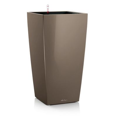 LECHUZA® Pflanzgefäße CUBICO 22 Taupe hochglänzend All-in-One