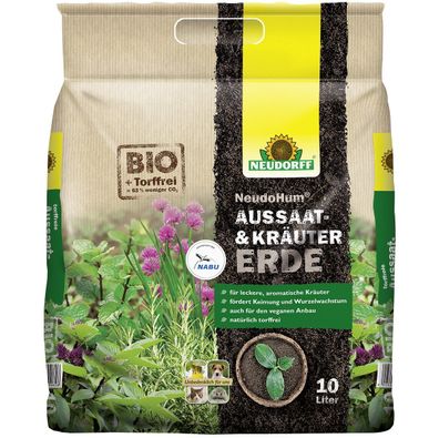 Neudorff® NeudoHum® BIO Aussaat- & KräuterErde 10 Liter torffrei