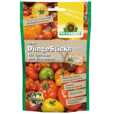 NEUDORFF® Azet® DüngeSticks für Tomaten und Erdbeeren BIO logisch 40 Sticks